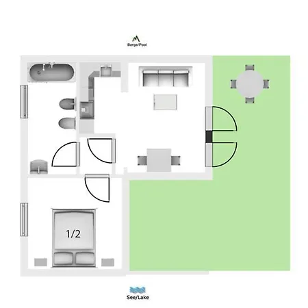 Appartement Sole E Luna - Sole Garten Ferienwohnung Colico